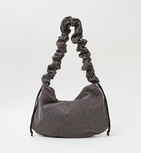 LOWELL things「●SOEUR/ラメニットフリルショルダー」|ショルダー・メッセンジャー|ブラック