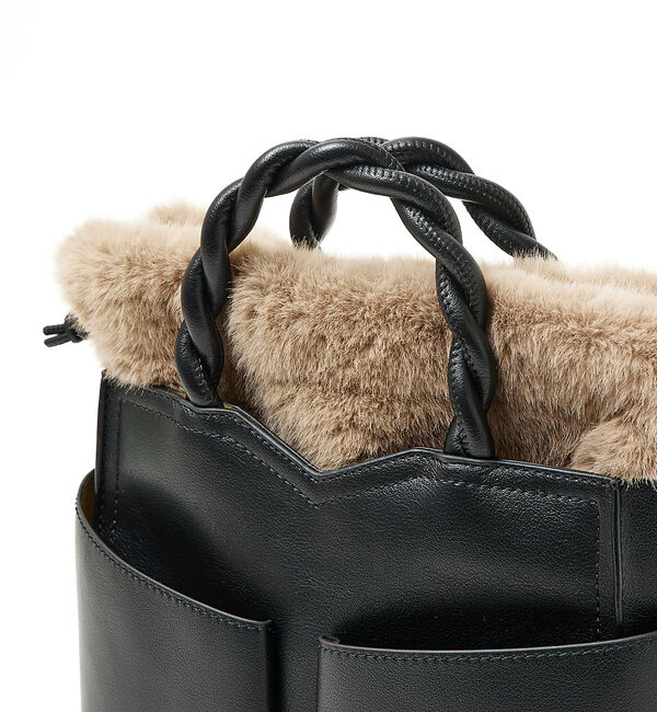 LOWELL things「TWISTE/ダブルポケットファー2WAYトート M」|ショルダー・メッセンジャー|