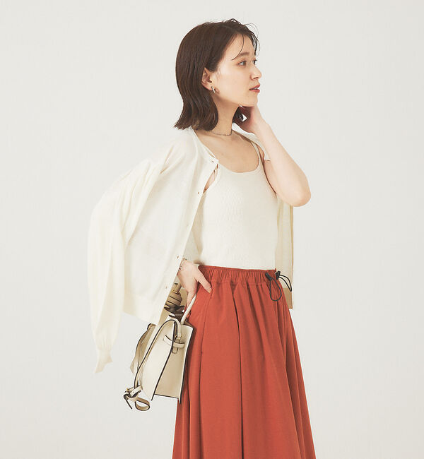 abahouse mavie「シアーアンサンブルサマーニット」|カーディガン|アイボリー