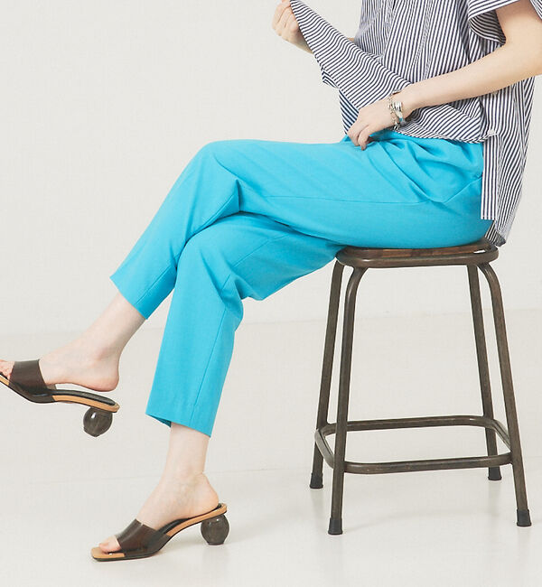 abahouse mavie「【感嘆】ドライタッチ・タックテーパードパンツ」|その他|