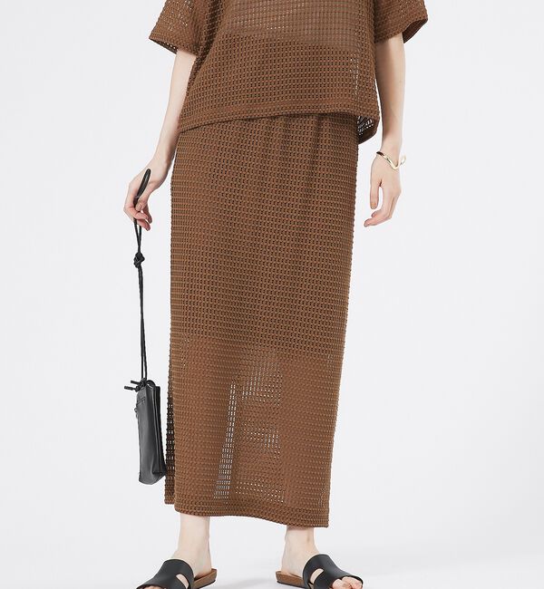 abahouse mavie「メッシュタイトスカート」|スカート|