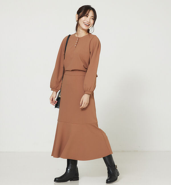 abahouse mavie「カットジョーゼットマーメイドスカート」|スカート|