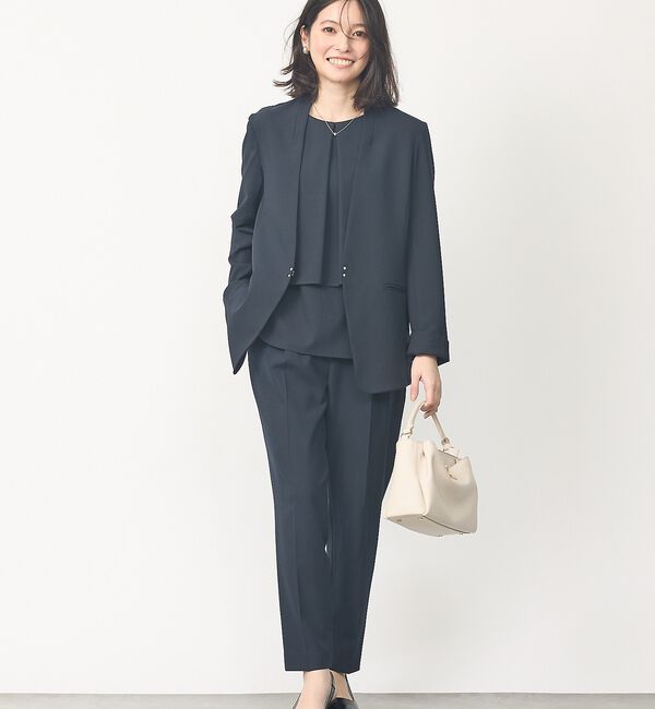 abahouse mavie「【エニデイカセット】ノーカラージャケット＆バックフレアパンツセットアップ」|スーツ|