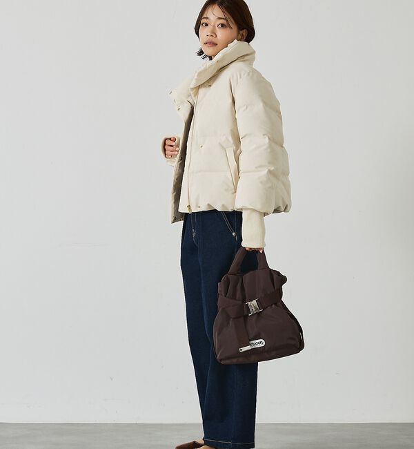 abahouse mavie「【WEB Domani掲載】袖リブシームレススタンドダウン/ロングセラー/定番/」|ダウン|