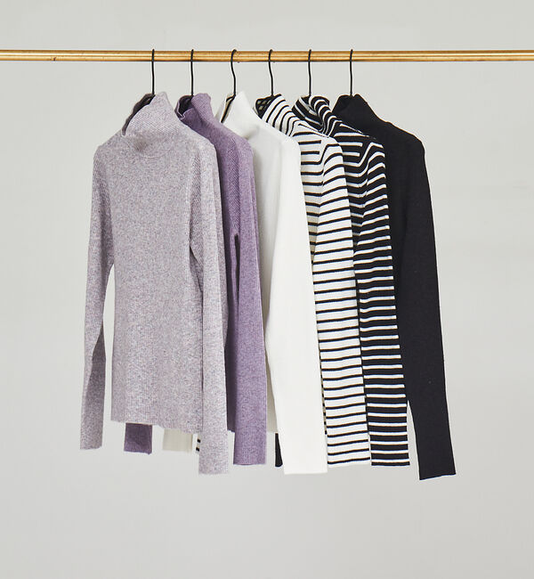 abahouse mavie「ストレッチリブハイネックプルオーバー」|ニット・セーター|