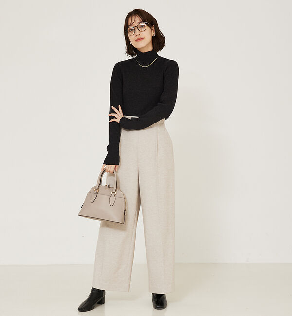 abahouse mavie「ストレッチリブハイネックプルオーバー」|ニット・セーター|