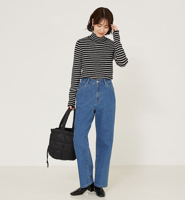 abahouse mavie「ストレッチリブハイネックプルオーバー」|ニット・セーター|