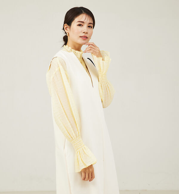 abahouse mavie「【大人のいちまんワンピ】ダブルクロスジャンパーワンピ」|ジャンパースカート|