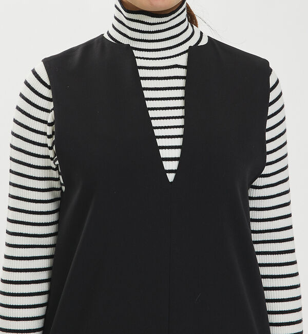 abahouse mavie「【大人のいちまんワンピ】ダブルクロスジャンパーワンピ」|ジャンパースカート|