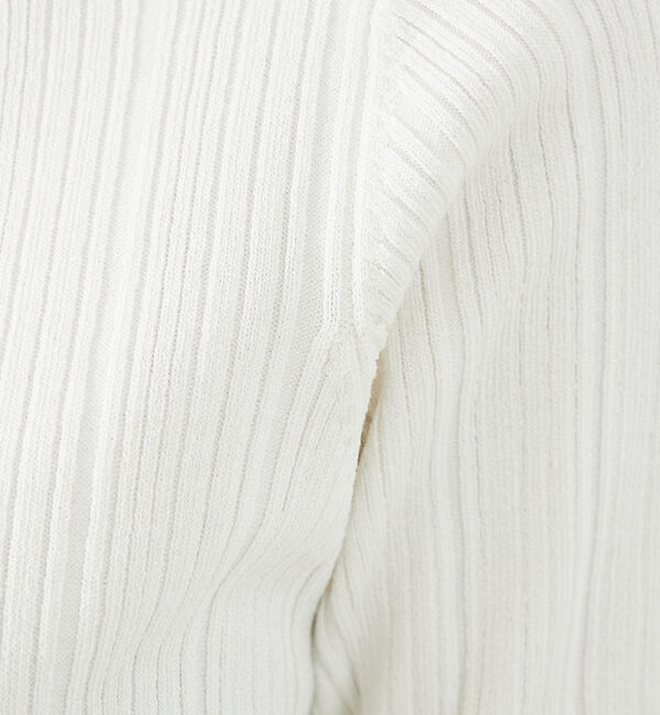 abahouse mavie「【アンサンブル対応】麻タッチリブスクエアネックプルオーバー」|ニット・セーター|