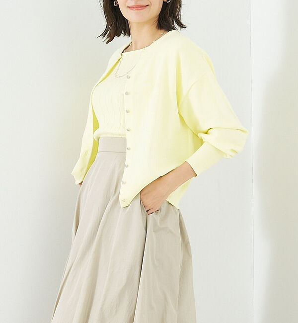 abahouse mavie「【アンサンブル対応】麻タッチリブスクエアネックプルオーバー」|ニット・セーター|