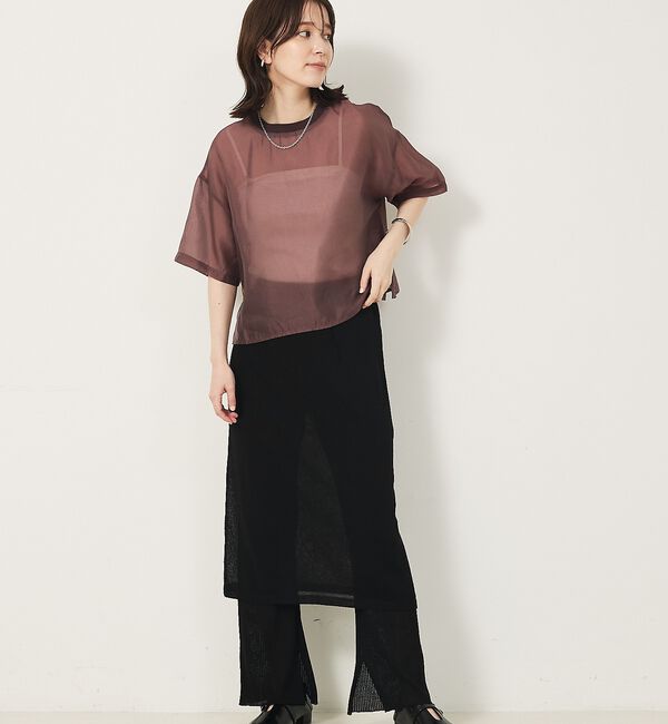 abahouse mavie「【セットアップ対応】ニットスカートレイヤードパンツ」|その他|