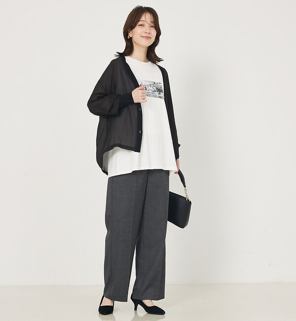 abahouse mavie「シアーシャツカーディガン」|カーディガン|