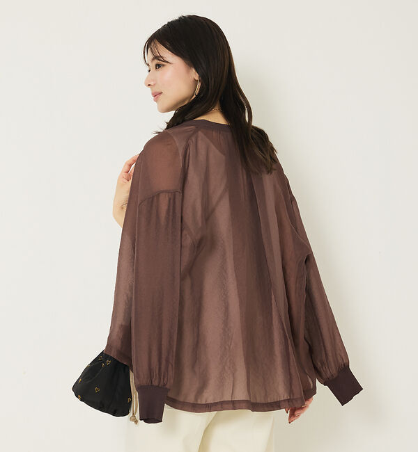 abahouse mavie「シアーシャツカーディガン」|カーディガン|