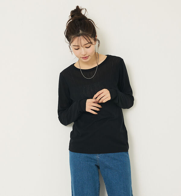 abahouse mavie「ソフトチュールロンT」|Tシャツ・カットソー|