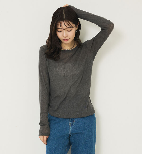 abahouse mavie「ソフトチュールロンT」|Tシャツ・カットソー|