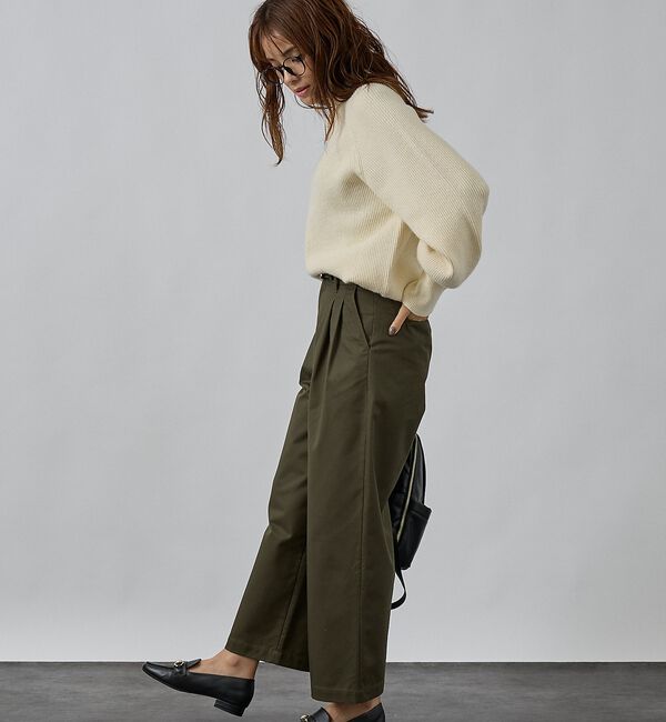 abahouse mavie「片畦モックネックプルオーバー」|ニット・セーター|