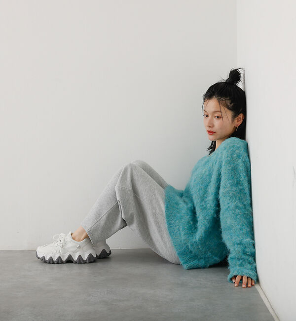 abahouse mavie「ブラッシュドVネックニット」|ニット・セーター|