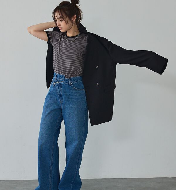 abahouse mavie「【春映えシルエット】ダブルジャケット/フリーサイズ/春アウター/長袖/春服」|その他|