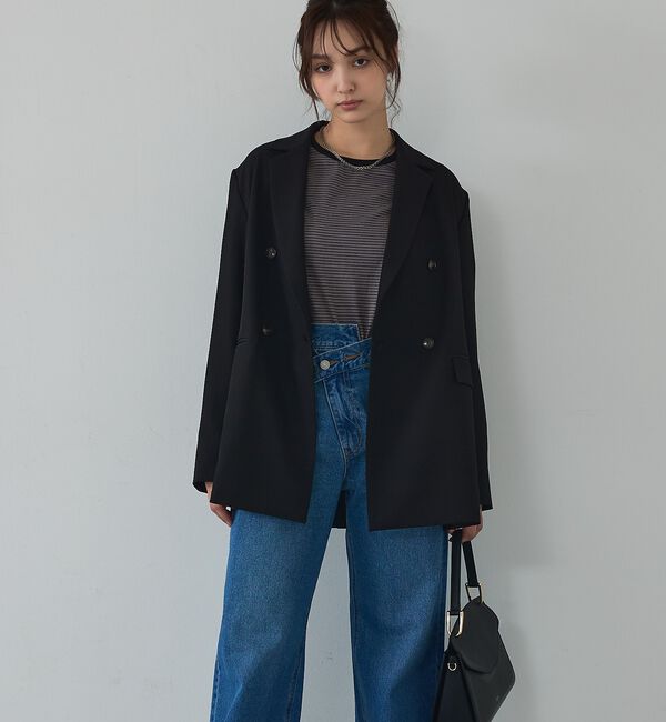 abahouse mavie「【春映えシルエット】ダブルジャケット/フリーサイズ/春アウター/長袖/春服」|その他|