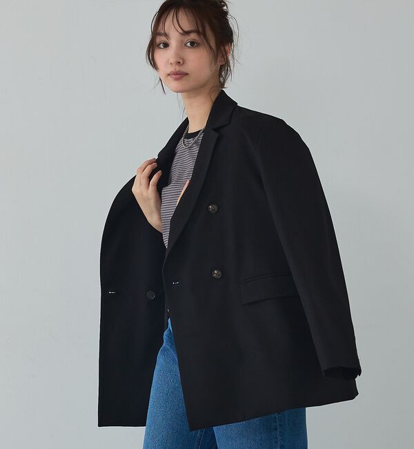 abahouse mavie「【春映えシルエット】ダブルジャケット/フリーサイズ/春アウター/長袖/春服」|その他|