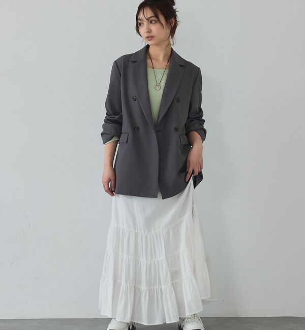 abahouse mavie「【春映えシルエット】ダブルジャケット/フリーサイズ/春アウター/長袖/春服」|その他|