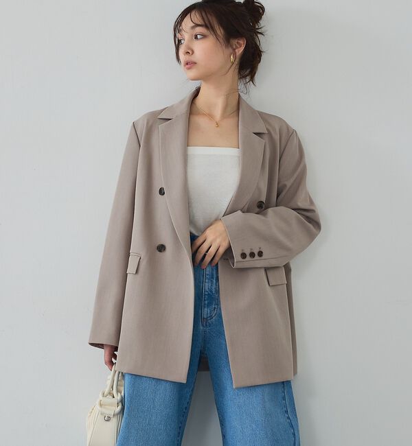 abahouse mavie「【春映えシルエット】ダブルジャケット/フリーサイズ/春アウター/長袖/春服」|その他|