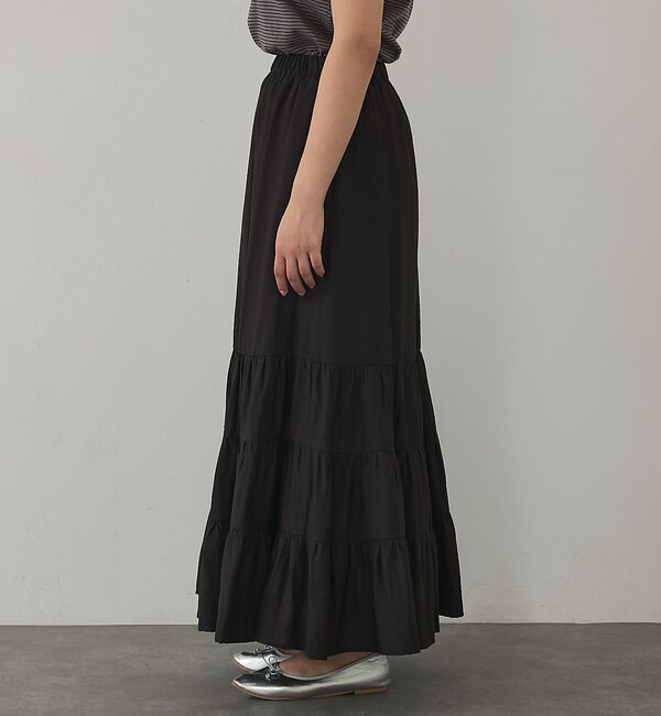 abahouse mavie「【ペチ付き】ティアードスカート/春服/夏服/マキシ/レイヤード」|スカート|