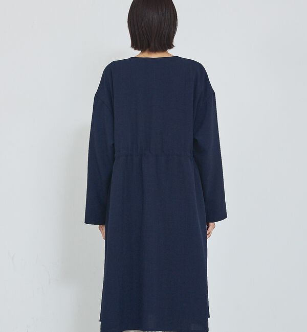 abahouse mavie「【春アウター】ノーカラーコート/通勤/きれいめ/ロング/セミオケ/春服」|ノーカラーコート|