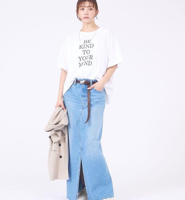 abahouse mavie「【体型カバー】ロゴタックTシャツ/半袖/大人カジュアル/体型カバー」|Tシャツ・カットソー|