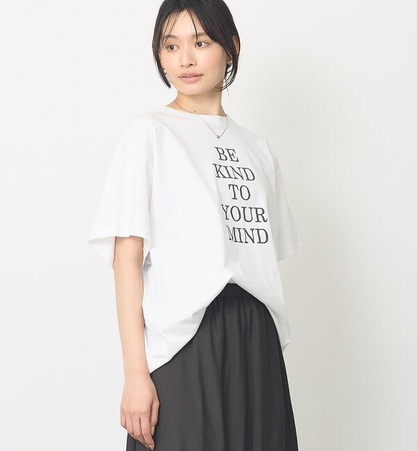 abahouse mavie「【体型カバー】ロゴタックTシャツ/半袖/大人カジュアル/体型カバー」|Tシャツ・カットソー|