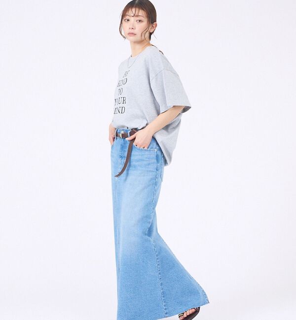 abahouse mavie「【体型カバー】ロゴタックTシャツ/半袖/大人カジュアル/体型カバー」|Tシャツ・カットソー|