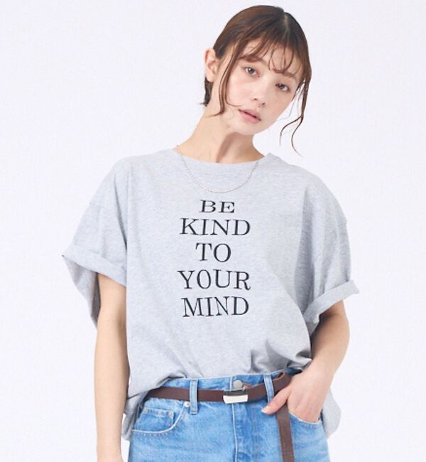 abahouse mavie「【体型カバー】ロゴタックTシャツ/半袖/大人カジュアル/体型カバー」|Tシャツ・カットソー|