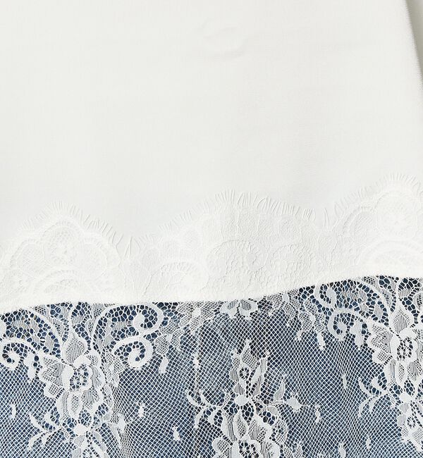 abahouse mavie「【追加生産決定！】サテン裾レースキャミソール【予約】」|キャミソール|