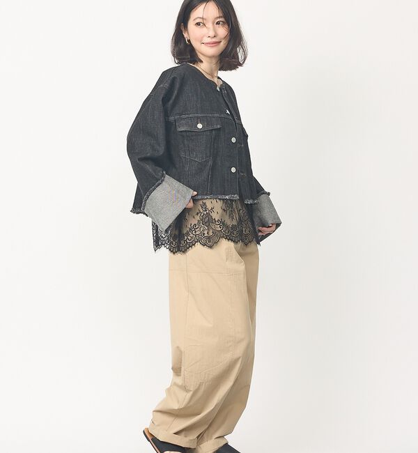 abahouse mavie「【追加生産決定！】サテン裾レースキャミソール【予約】」|キャミソール|