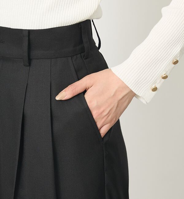 abahouse mavie「【セットアップ対応】ライトメランジタックスラックス」|スラックス|