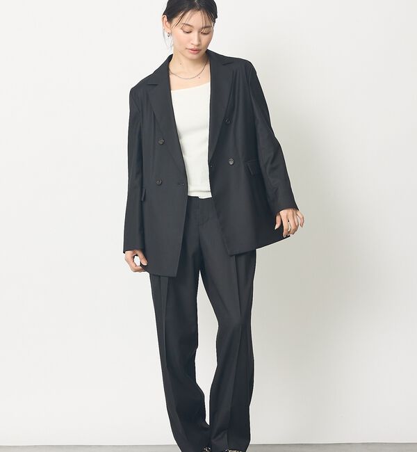 abahouse mavie「【セットアップ対応】ライトメランジタックスラックス」|スラックス|