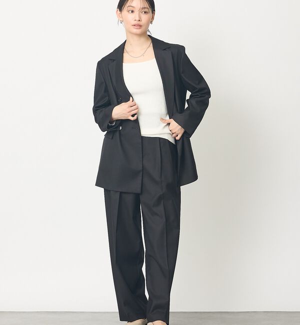 abahouse mavie「【セットアップ対応】ライトメランジタックスラックス」|スラックス|