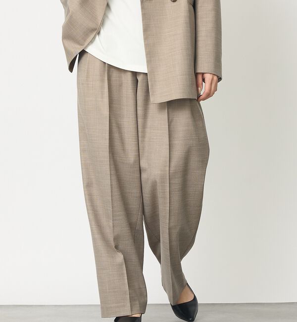 abahouse mavie「【セットアップ対応】ライトメランジタックスラックス」|スラックス|