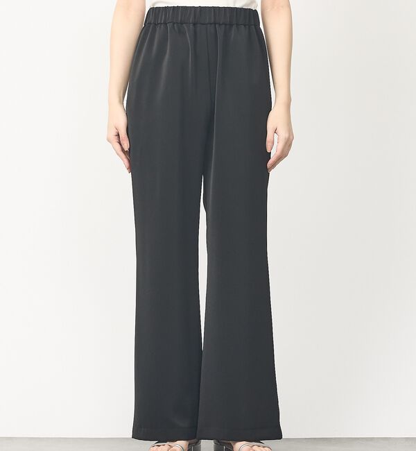 abahouse mavie「【大人のリラックス】セミフレアサテン イージーパンツ」|その他|