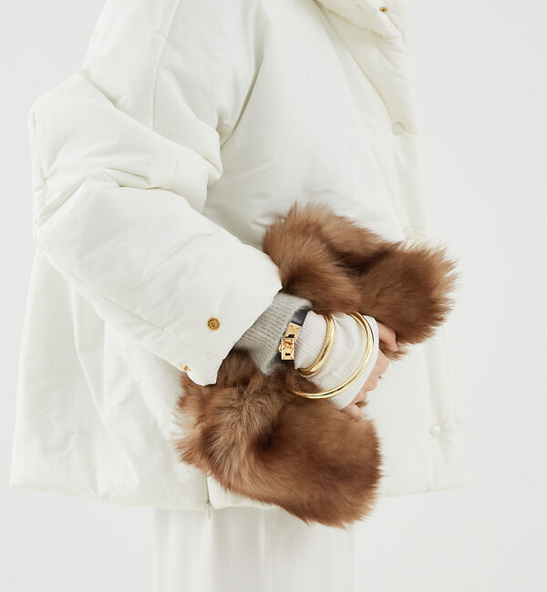The Store by C' 「【CARUS】GOLD RING FUR BAG／ゴールドリングファーバッグ」|ハンドバッグ|