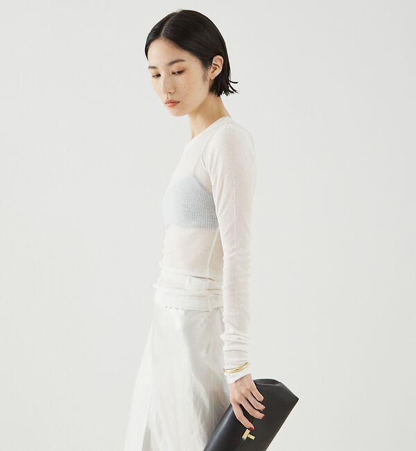 The Store by C' 「【NINETY PERCENT】ANIS SOFT RIB LONG SLEEV」|Tシャツ・カットソー|