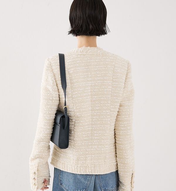 The Store by C' 「【COCUCA】クルーネックツイードジャケット」|ノーカラージャケット|