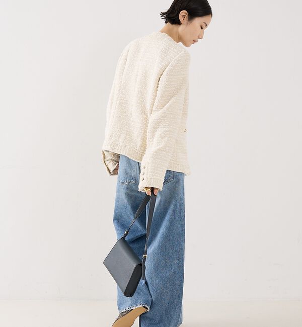 The Store by C' 「【COCUCA】クルーネックツイードジャケット」|ノーカラージャケット|