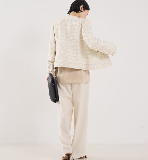 The Store by C' 「【COCUCA】クルーネックツイードジャケット」|ノーカラージャケット|