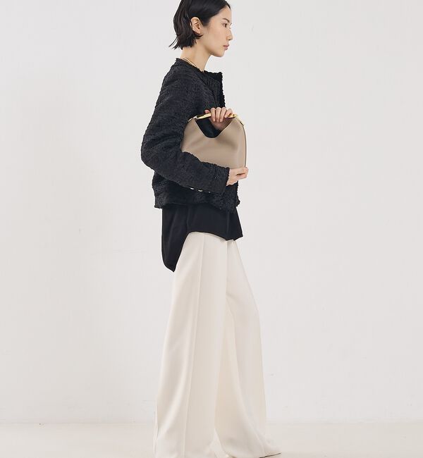 The Store by C' 「【COCUCA】クルーネックツイードジャケット」|ノーカラージャケット|