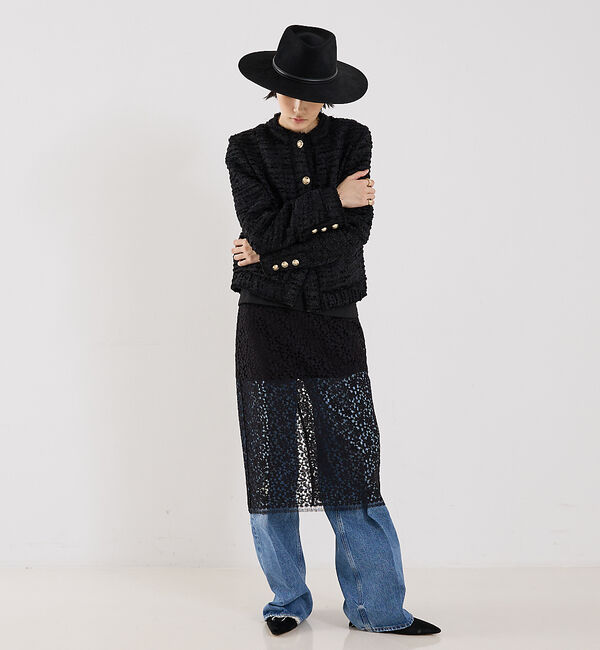 The Store by C' 「【MARIA McMANUS】Lace Ruchesd Skirt／レースルーシ」|スカート|