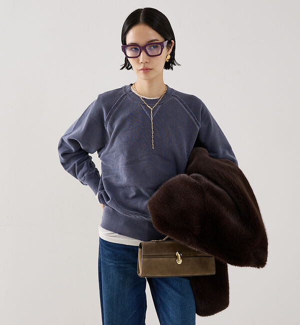 The Store by C' 「【Lee】RAGLAN SWEAT DAMAGE／ダメージスエット」|スウェット・ジャージ|ネイビー