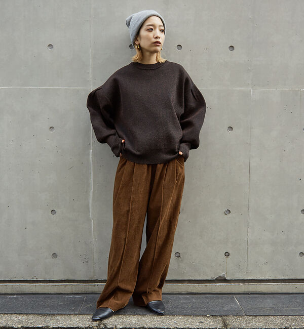 NOMINE「ラメプレーティングボリュームスリーブニット」|ニット・セーター|