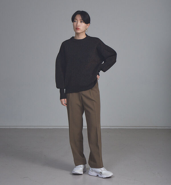 NOMINE「ラメプレーティングボリュームスリーブニット」|ニット・セーター|